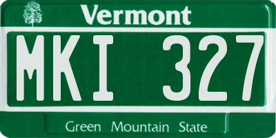 VT license plate MKI327