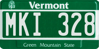 VT license plate MKI328