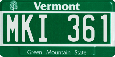 VT license plate MKI361