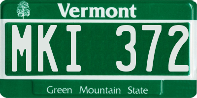 VT license plate MKI372