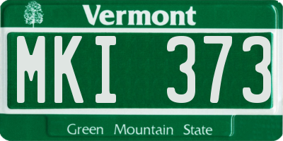VT license plate MKI373