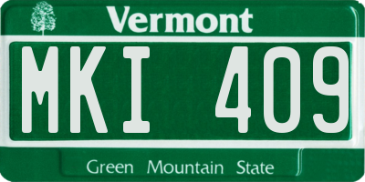 VT license plate MKI409