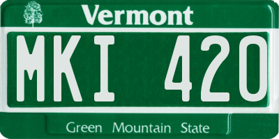 VT license plate MKI420