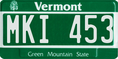 VT license plate MKI453