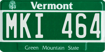 VT license plate MKI464