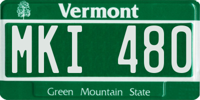 VT license plate MKI480
