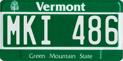 VT license plate MKI486