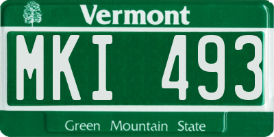 VT license plate MKI493