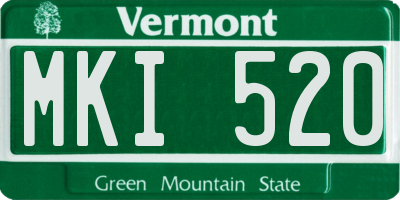 VT license plate MKI520