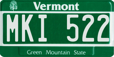 VT license plate MKI522