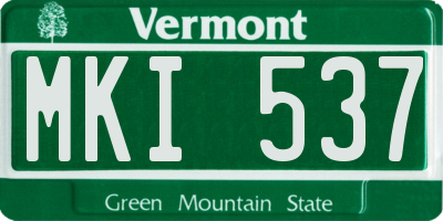 VT license plate MKI537