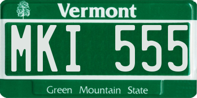 VT license plate MKI555