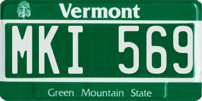 VT license plate MKI569