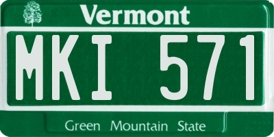 VT license plate MKI571