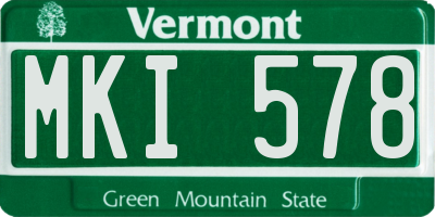 VT license plate MKI578