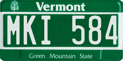 VT license plate MKI584