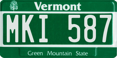 VT license plate MKI587