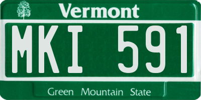 VT license plate MKI591