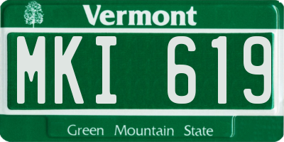 VT license plate MKI619