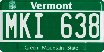 VT license plate MKI638