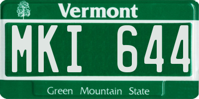 VT license plate MKI644