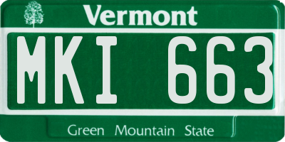 VT license plate MKI663