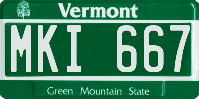 VT license plate MKI667