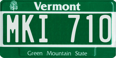 VT license plate MKI710