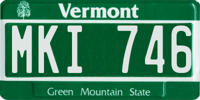 VT license plate MKI746