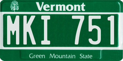 VT license plate MKI751