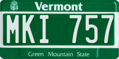 VT license plate MKI757