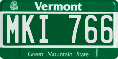 VT license plate MKI766