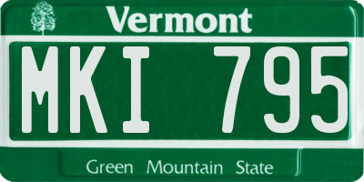 VT license plate MKI795