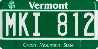 VT license plate MKI812