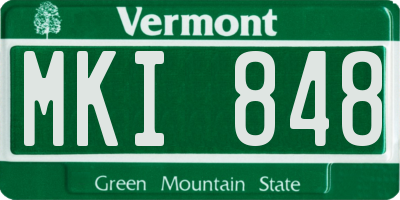 VT license plate MKI848