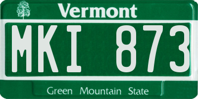 VT license plate MKI873