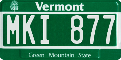 VT license plate MKI877