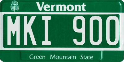 VT license plate MKI900