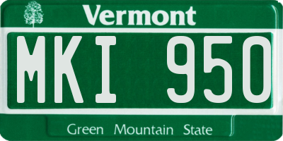 VT license plate MKI950