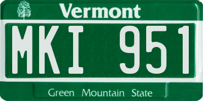 VT license plate MKI951