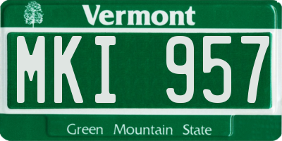 VT license plate MKI957