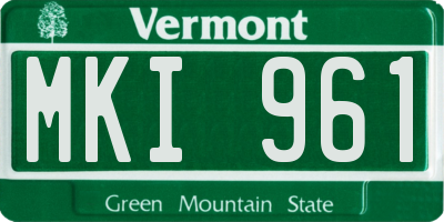 VT license plate MKI961