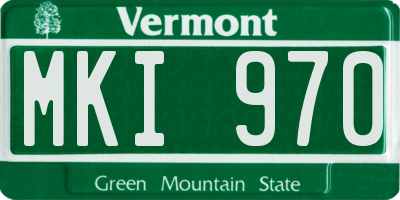 VT license plate MKI970