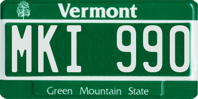 VT license plate MKI990