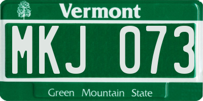 VT license plate MKJ073