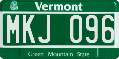 VT license plate MKJ096