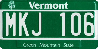 VT license plate MKJ106