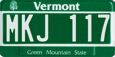 VT license plate MKJ117
