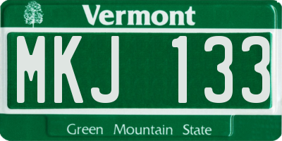 VT license plate MKJ133