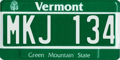 VT license plate MKJ134